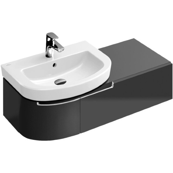 Villeroy & Boch Subway 2.0 Vanity Unit in Oak Graphite with Glass Top - 1000mm (A7021RFQ)